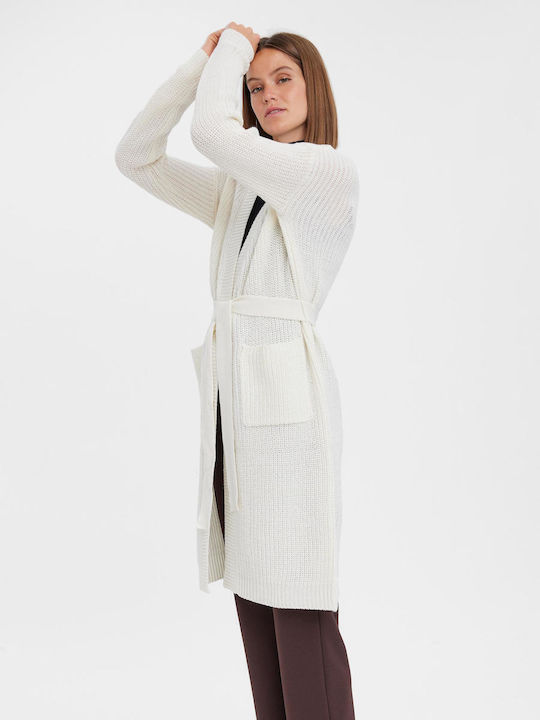 Sayla Long Women's Cardigan White