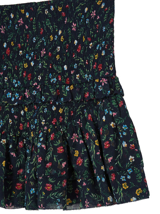 Franca Denim Mini Skirt Floral Blue