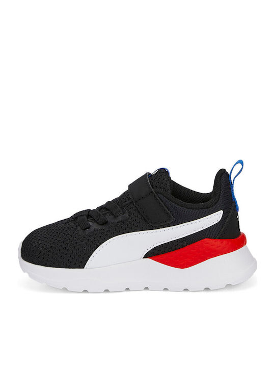 Anzarun Lite Kids Sports Shoes Running with Hoop & Loop Closure Black