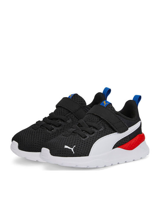 Anzarun Lite Kids Sports Shoes Running with Hoop & Loop Closure Black