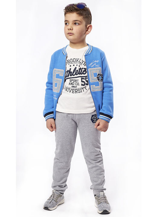 Hashtag Kids Sweatpants Set Light Blue 3pcs