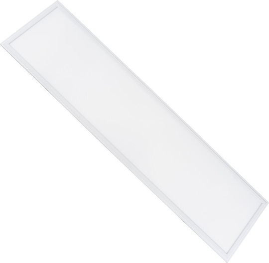GloboStar Rectangular Recessed LED Panel 48W with Natural White Light 4500K 120x30cm