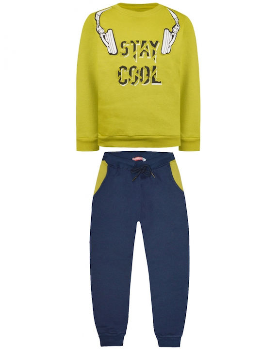 Energiers Kids Sweatpants Set Yellow 2pcs