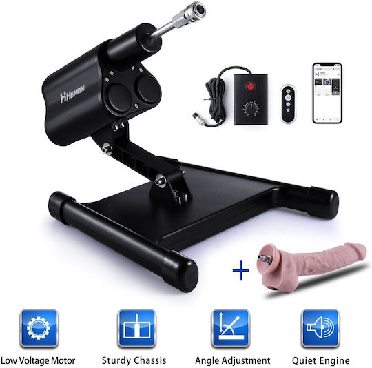 Hismith AK-03 Fuck Machine Remote Μηχανή Σεξ σε Μαύρο Χρώμα