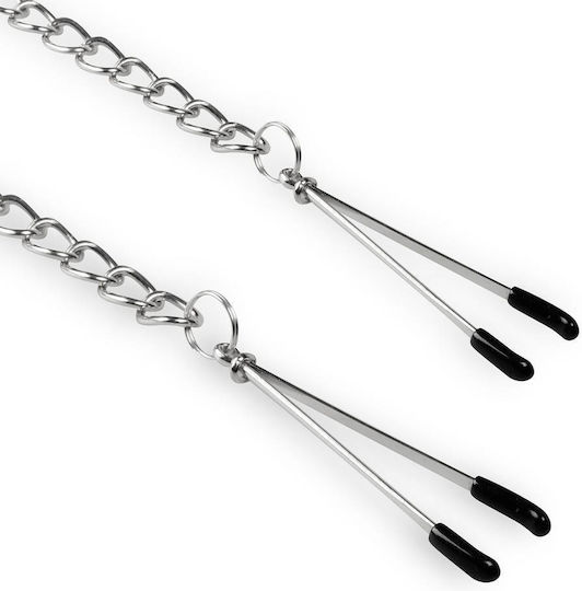 Easytoys Tweezer Nipple Clamps Σφιγκτήρες Θηλών σε Ασημί Χρώμα
