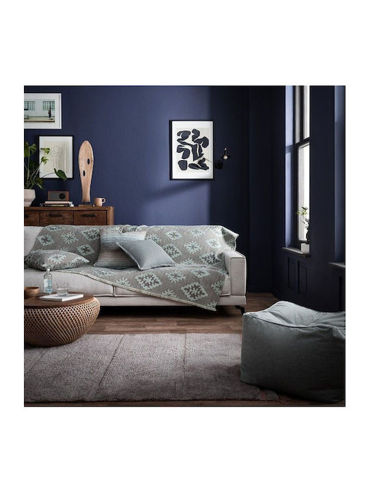 Gofis Home 343 Ριχτάρι Πολυθρόνας Ζακάρ 180x180εκ. 11 Aqua Green 2007343111002