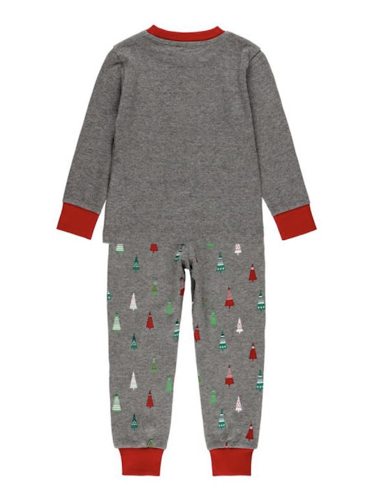 Boboli Set Top & Bottom Kids Winter Cotton Pyjamas Gray