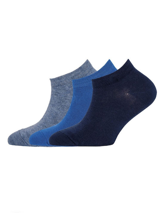 Ewers Boys 3 Pack Ankle Socks Blue