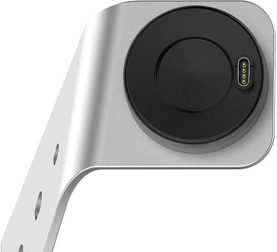 Charging Cable USB with Aluminum Base Wearable Charger Garmin Forerunner 745 / Venu Sq / Fenix 5/5s/5x/6/6s/6x/7/7x/7s Silver