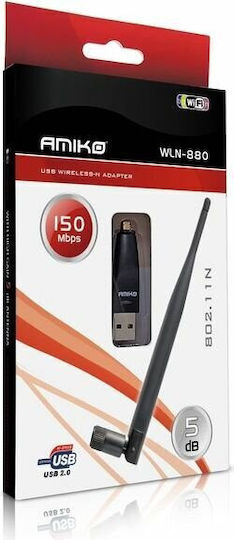 Amiko WLN-881 Wireless USB Network Adapter 150Mbps