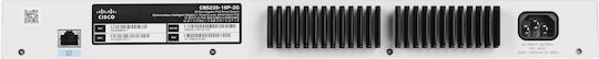 Cisco CBS220-16P-2G-EU Gestionat L2 PoE+ Switch cu 16 Porturi Gigabit (1Gbps) Ethernet și 2 Porturi SFP