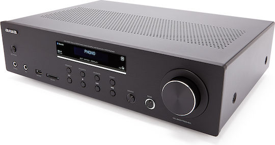 Aiwa AMU-120BT Усилвател на мощност Hi-Fi усилвател Stereo 120W/4Ω 60W/8Ω AMU-120BTBK Черен