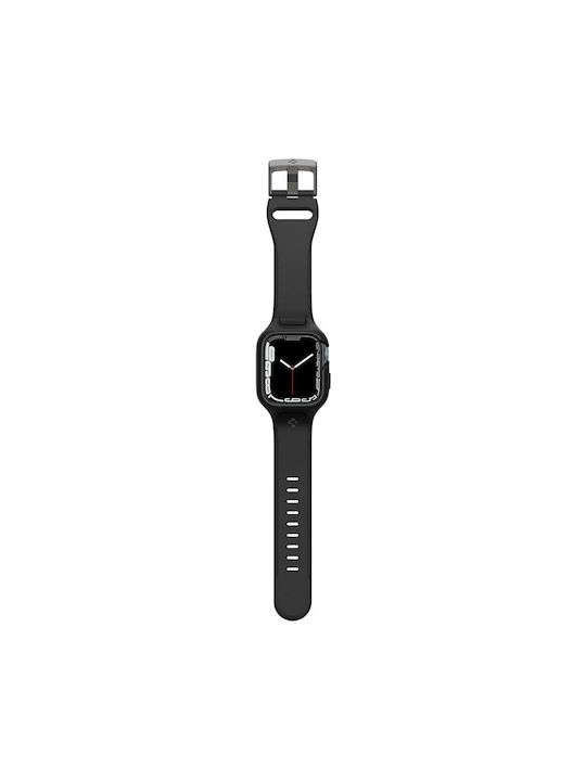 Spigen Liquid Air Pro Θήκη Σιλικόνης σε Μαύρο χρώμα για το Apple Watch 45mm