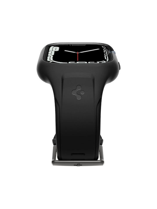 Spigen Liquid Air Pro Θήκη Σιλικόνης σε Μαύρο χρώμα για το Apple Watch 45mm