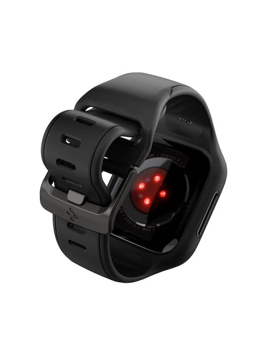Spigen Liquid Air Pro Θήκη Σιλικόνης σε Μαύρο χρώμα για το Apple Watch 45mm