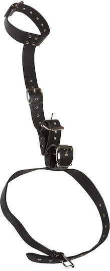 You2Toys Bad kitty Neck Restraint with Handcuffs Σετ για Δέσιμο Λαιμού & Άκρων σε Μαύρο Χρώμα