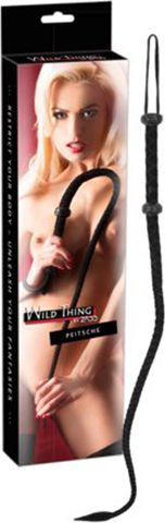 Zado Single Tail Leather Whip Bici în Culoare Negru