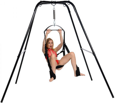 XR Trinity Vibes Ultimate Sex Swing Stand Mobilier Sexual în Culoarea Negru