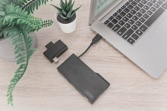 Digitus USB-A Docking Station με HDMI 4K Ethernet Γκρι (DA-70894)