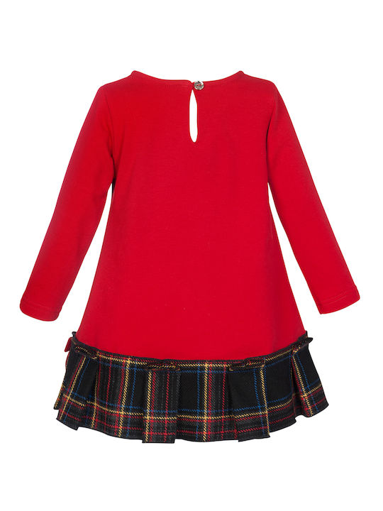 Balloon Chic Kids Dress Long Sleeve Red