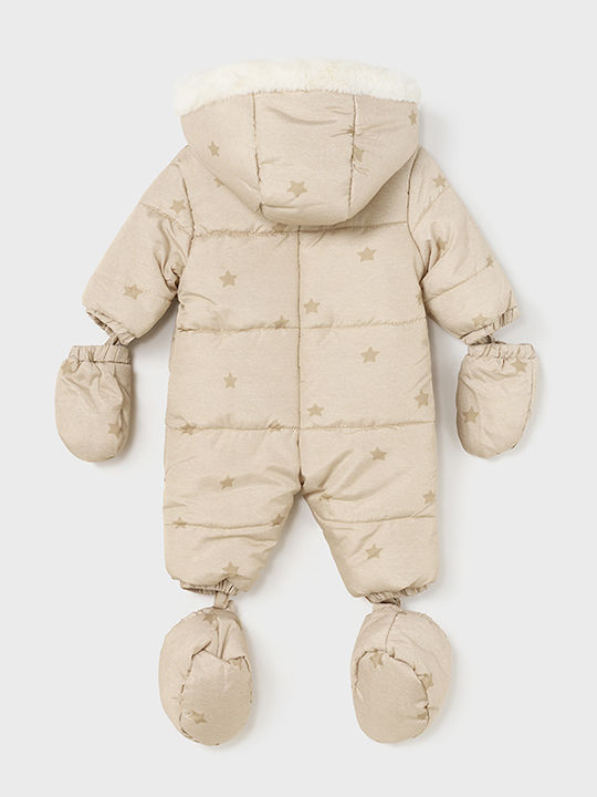 Mayoral Ecofriends Baby Bodysuit for Going Out Long-Sleeved Beige