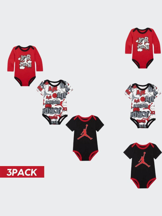 Jordan Set Body pentru Bebeluși Mâneca scurta Multicolor 3buc