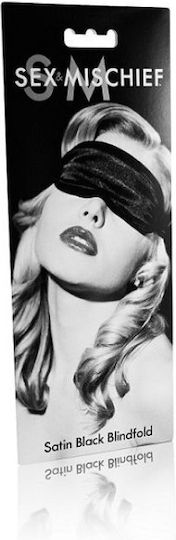 Sportsheets Black Sex & Mischief Satin Blindfold BDSM Mask in Black Color
