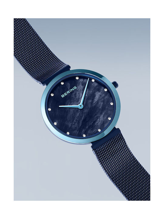 Bering Time Watch with Blue Ceramic Bracelet