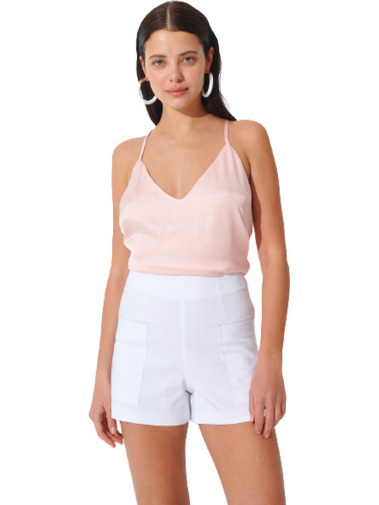 Women's High-waisted Shorts White
