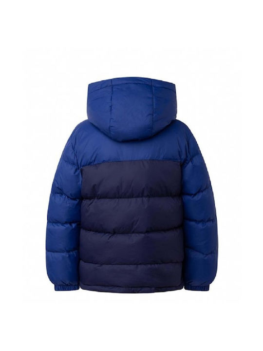 Kinderjacke Kurz mit Kapuze Marineblau