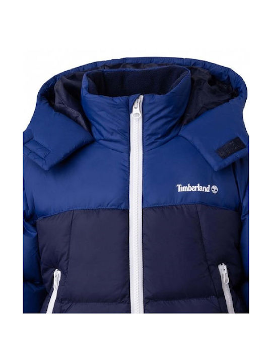 Kinderjacke Kurz mit Kapuze Marineblau
