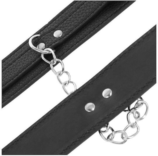Darkness Textured Black Handcuffs Vegan Leather Handcuffs in Black Color