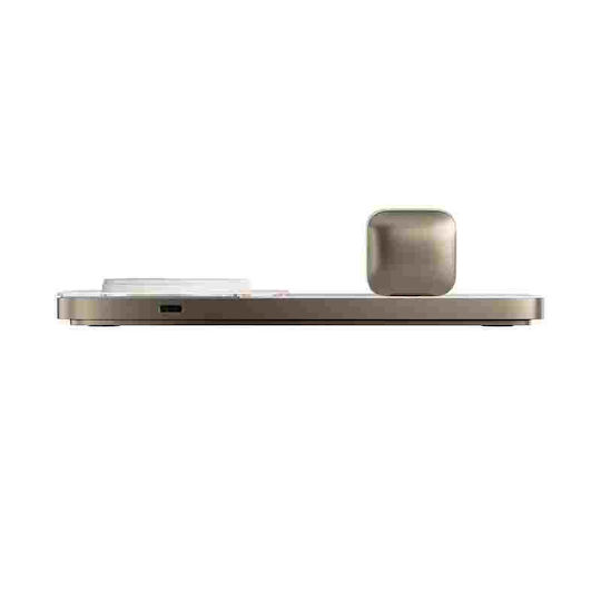 Nomad Φορτιστής Magsafe με Θύρα USB-C 15W Χρυσός (NM01175285)
