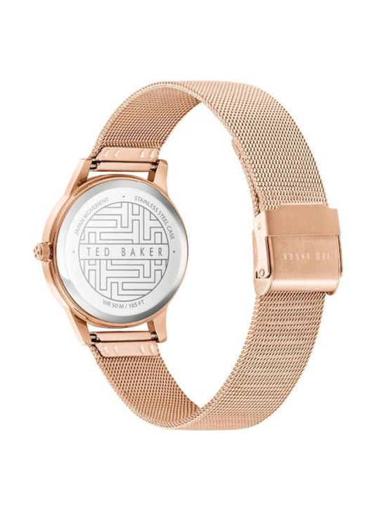 Ted Baker Fitzrovia Ceas cu Rose Gold Brățară Metalică