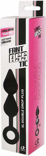 Dream Toys Fantasstic Double Drop Anal Plug XLarge Black