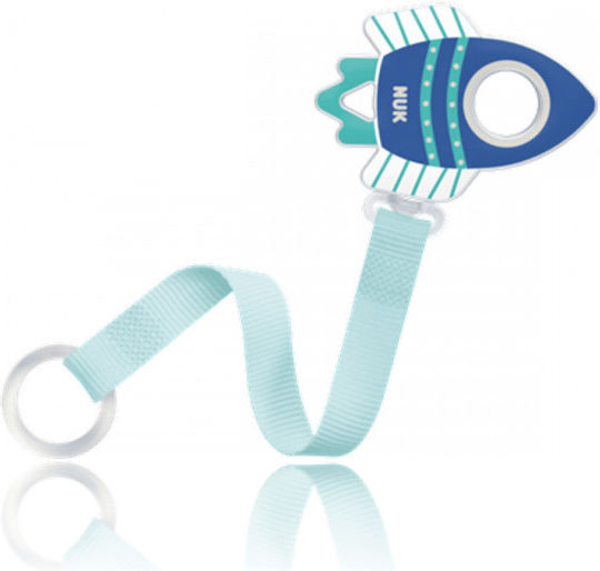 Nuk Ribbon Pacifier Rocket made of Fabric Light Blue