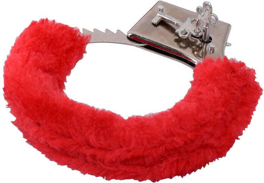 Toyz4lovers Bestseller Handcuffs With Fur Cătușe în Culoare Roșu