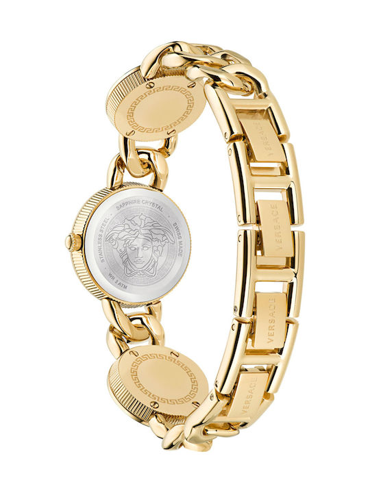 Versace Stud Icon Damen Uhr mit Gold Metallarmband