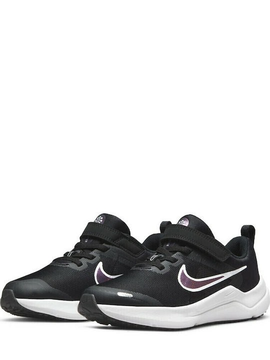 Downshifter Downshifter 12 Kids Sports Shoes Running with Hoop & Loop Closure Black / Dark Smoke Grey / White