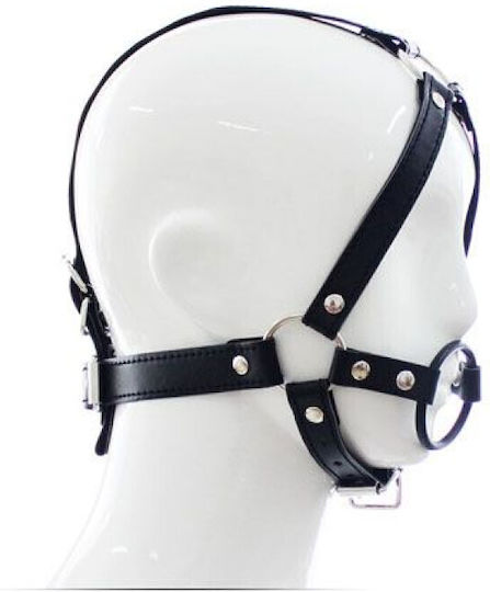 Toyz4lovers Head Harness & Ring Gag BDSM Mask in Black Color