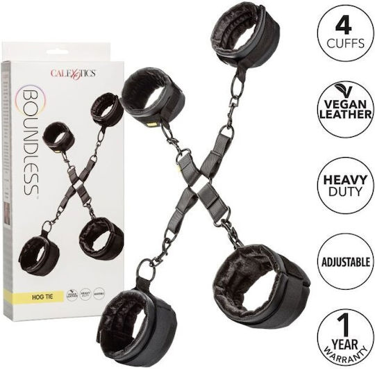 Calexotics Boundless Hog Tie Σετ για Δέσιμο Άκρων σε Μαύρο Χρώμα