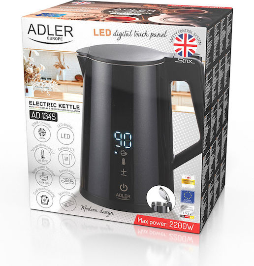 Adler black Kettle 1.7lt 2200W Black