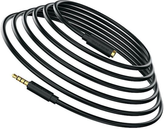 Borofone TRRS Audio Cable 3.5mm Male - 3.5mm Female Black 2m BL12