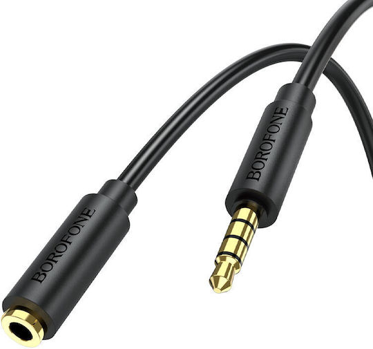 Borofone TRRS Audio Cable 3.5mm Male - 3.5mm Female Black 2m BL12