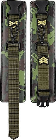Shots Ouch! Army Theme Wrist Cuffs Белезници в Зелен Цвят