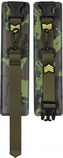 Shots Ouch! Army Theme Wrist Cuffs Белезници в Зелен Цвят