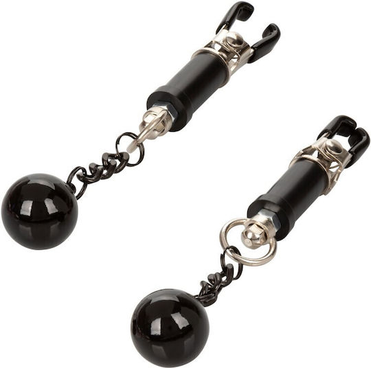 Calexotics Weighted Twist Nipple Clamps Σφιγκτήρες Θηλών Silver