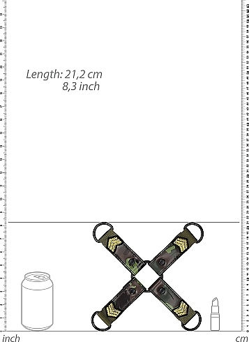 Shots Ouch Hogtie Connector Army Theme BDSM Accessory Green