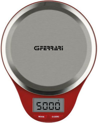 G3Ferrari G20082 Digital Kitchen Scale 1gr/5kg Red