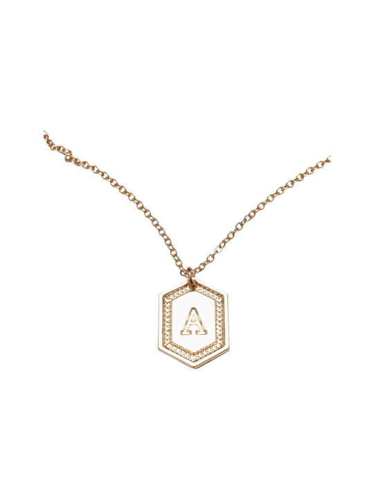 Urban Classics Necklace Monogram Gold Plated A